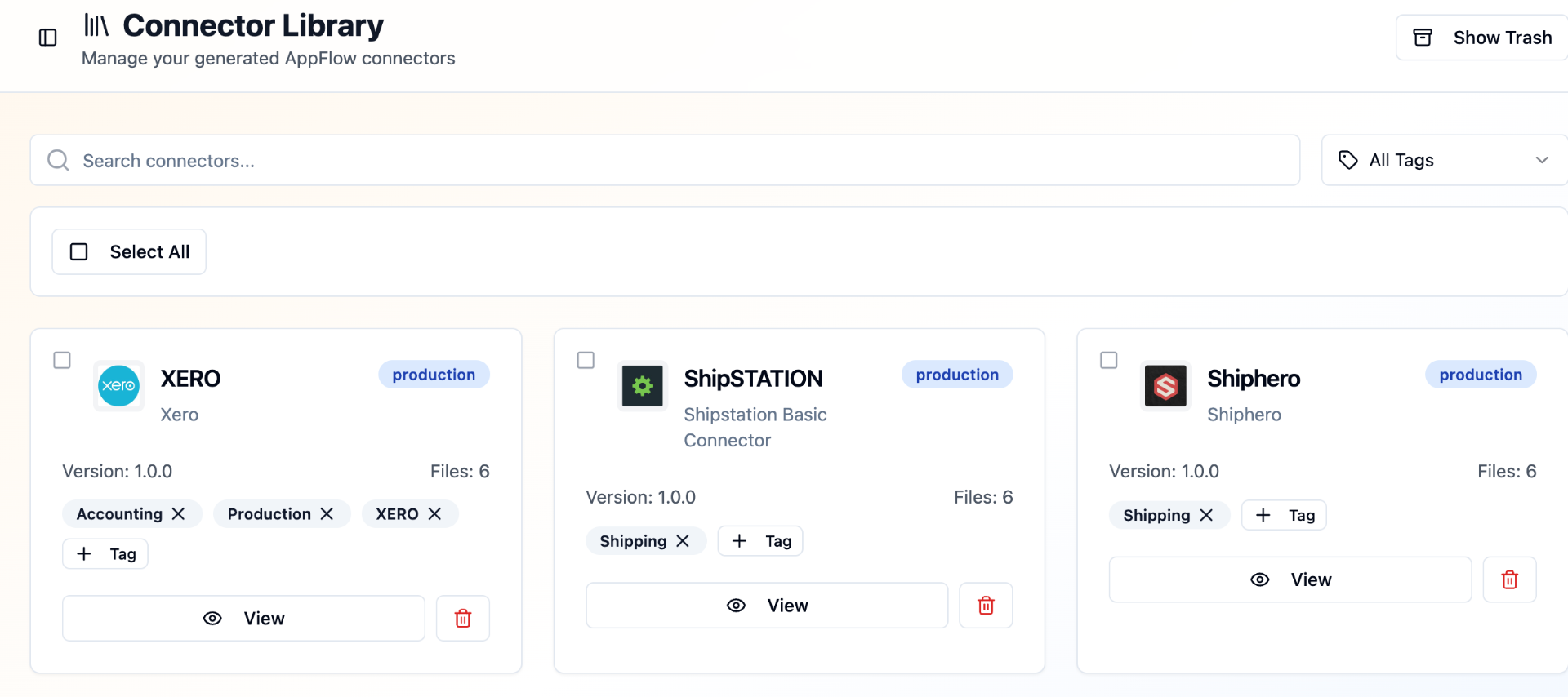 Connector Library Management